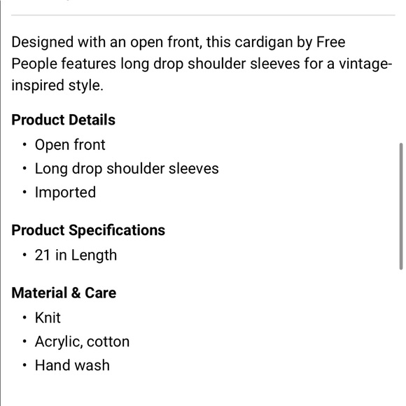 Free People Feeling Nostalgic Cardigan - Picture 12 of 14